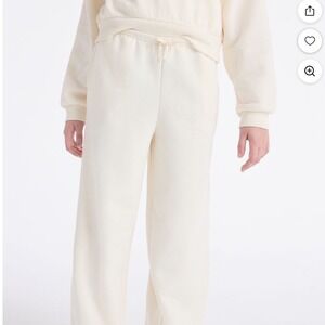 Weekend Academy Girls Fleece Joggers- 6x - white